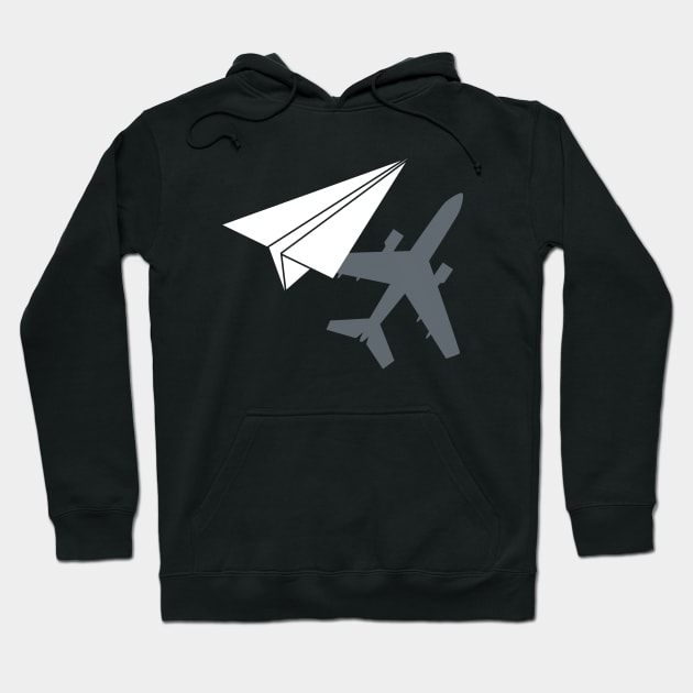 funny pilot paper Airplane Hoodie by Crazyshirtgifts